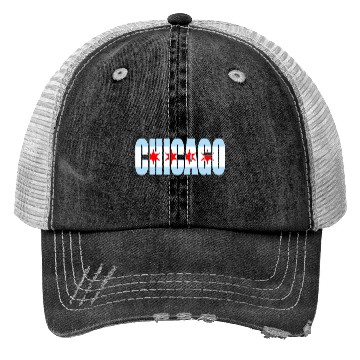 Discover Chicago Flag Home Love City Trucker Hats