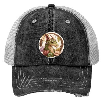 Discover Cottagecore Dragon Cute Fantasy Anime Animal Flowe Trucker Hats