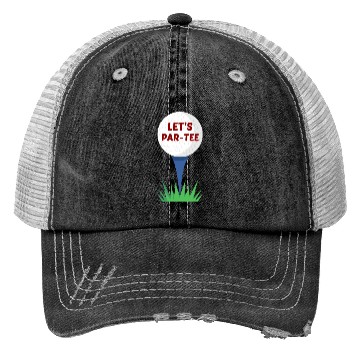Discover Let's Par-Trucker Hats | Golf Pun