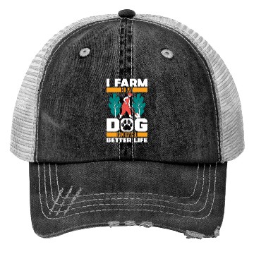 Discover Farming Farmer Dog Trucker Hats