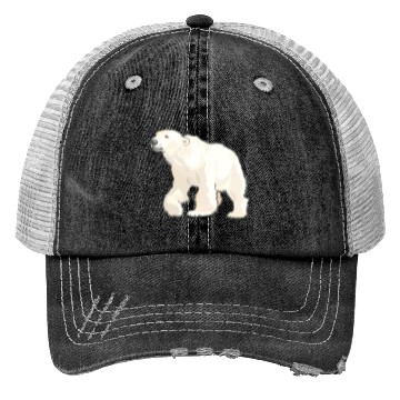 Discover Polar Bear Arctic Animal Realistic Trucker Hats