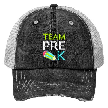 Discover Team Pre-K Teacher First Day Preschool Back to Sch Trucker Hats