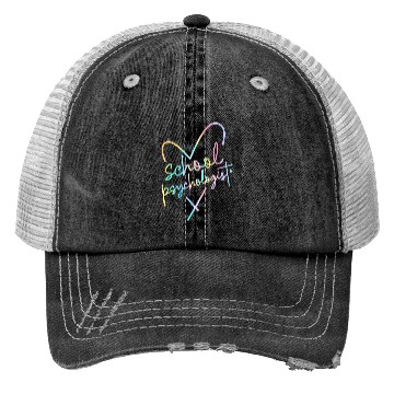 Discover School Psychologist Back To School Mental Health M Trucker Hats