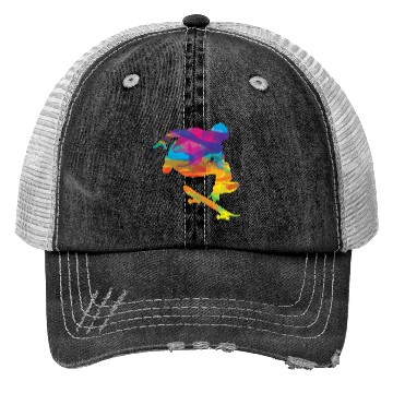 Discover Psychedelic Skateboard Trucker Hats