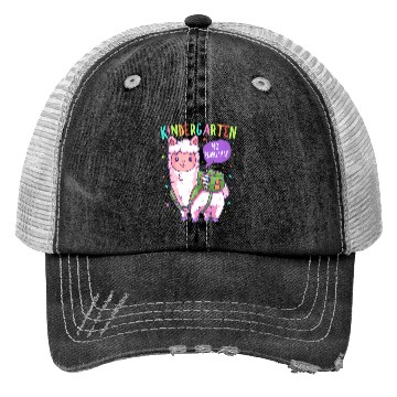 Discover Llama Kindergarten No Probllama Back To School Trucker Hats