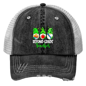 Discover Gnomes 2Nd Grade Teacher Squad St Patric Day Trucker Hats