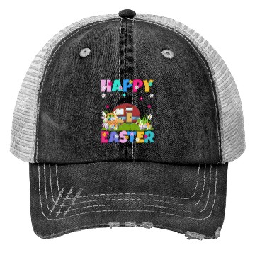 Discover Camper Van Happy Easter Camper Van Easter Sunday Trucker Hats