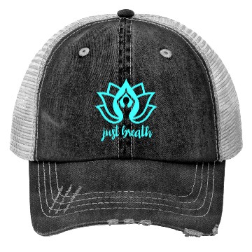 Discover Just Breath Yoga Namaste Zen Lotus Trucker Hats