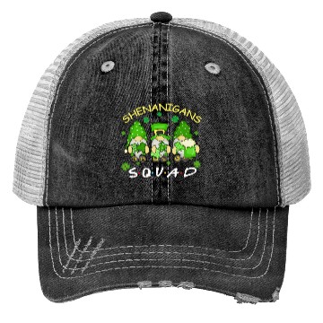 Discover St Patrick'S Day Shenanigans Squad Three Gnomes Trucker Hats