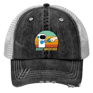 Discover Robot Whisperer Robotisc Engeneering Trucker Hats
