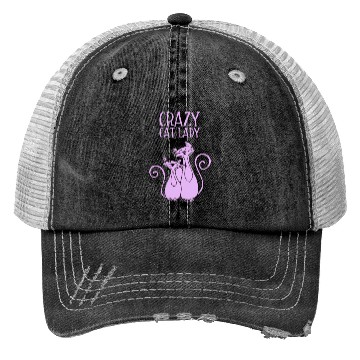 Discover Crazy Cat Lady For Cat Purple Trucker Hats