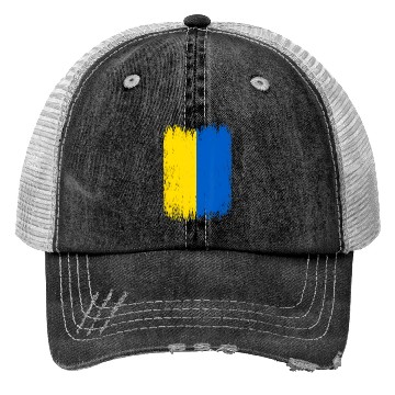 Discover Ukraine Ukrainian National Flag Patriotic Trucker Hats