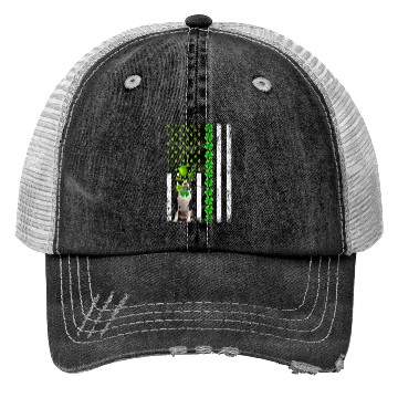 Discover American Flag Boston Terrier Dog St Patric Day Trucker Hats
