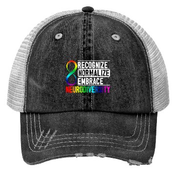 Discover Recognize Normalize Embrace Neurodiversity Adhd Trucker Hats