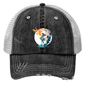 Discover Watercolor Fairy Art Fairycore Grunge Pastel Goth Trucker Hats