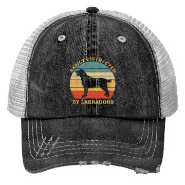 Discover Labrador Lover Design Easily Distracted By Trucker Hats