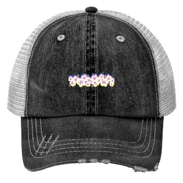 Discover Hawaii Hibiscus Flower Row 1970S Glitch Aesthetic Trucker Hats