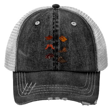 Discover Wear Brown Shoes Trucker Hats