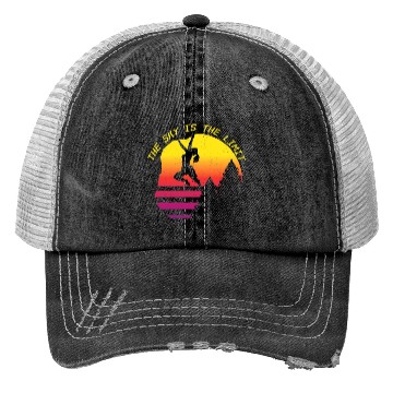 Discover Sky Is The Limit Rock Climbing Free Wall Indoor Trucker Hats