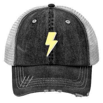 Discover Aesthetic Pastel Yellow Lightning Bolt Trucker Hats