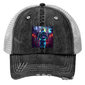 Discover Cyberpunk man Trucker Hats