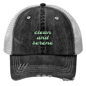 Discover Clean and Serene green floral Trucker Hats