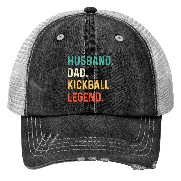 Discover Husband Dad Kickball Legend Trucker Hats