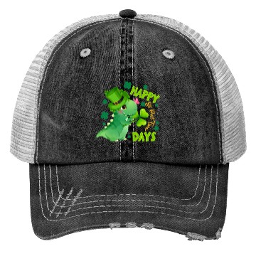 Discover St Patric Day Dinosaur Dino Saurus Irish Trucker Hats
