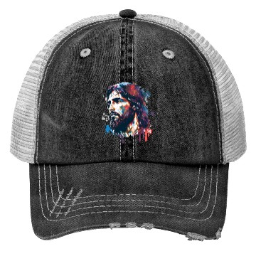 Discover Jesus Painting Trucker Hats