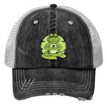 Discover Meditating Frog Lover Men Yoga Gift Women Trucker Hats