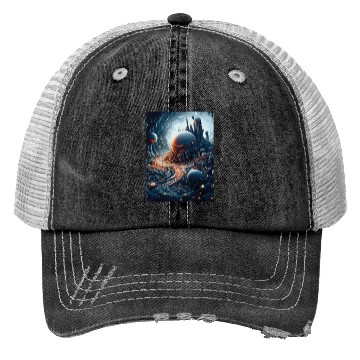 Discover Whispers of the Parallel Veil Trucker Hats