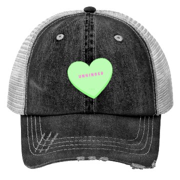 Discover unhinged conversation heart Trucker Hats