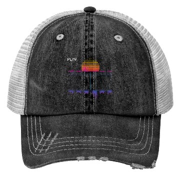 Discover Outrun Synthwave Retrowave Wave Sunset Aesthetic Trucker Hats