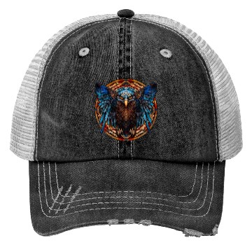 Discover Stained Glass Eagle (4 of 4) Trucker Hats