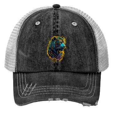 Discover Tiger Neon Trucker Hats