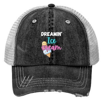 Discover Dreamin' Ice Cream Summer Design Trucker Hats