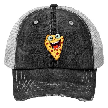Discover Pizza Art Trucker Hats