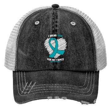 Discover I Wear Teal For My Fiance Food Allergy Awareness Trucker Hats