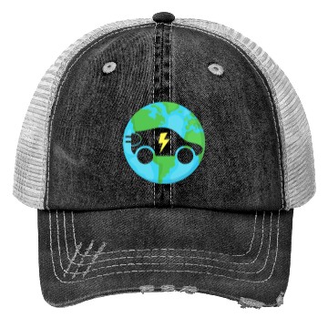 Discover Saving The Planet | EV Electric Vehicle Trucker Hats