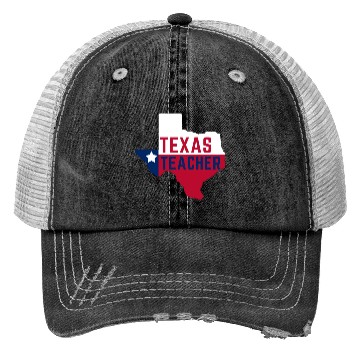 Discover Texas Teacher Life Flag Style Trucker Hats