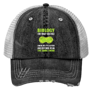 Discover Funny Science Biology Research Scientist Trucker Hats