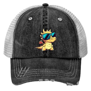 Discover Cute Baby Dragon Puppy Trucker Hats