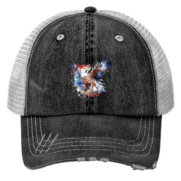 Discover Eagle 4Th July Independent Day Trucker Hats