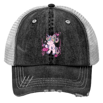 Discover Unicorn trains in the gym and loves bodybuilding Trucker Hats