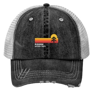 Discover Retro Sunset Pisgah National Forest Asheville Trucker Hats