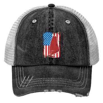 Discover USA Patriotic Windsurfer Trucker Hats