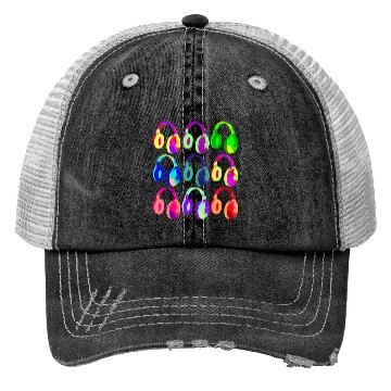 Discover EDM DJ Headphones Dance Rave Music Festival Trucker Hats