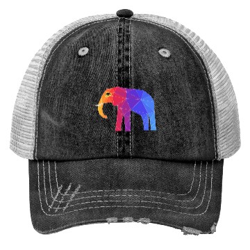 Discover Colorful Abstract Elephant Trucker Hats