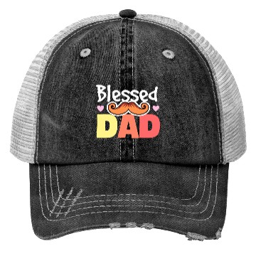 Discover Blessed dad - Father's day gift Trucker Hats