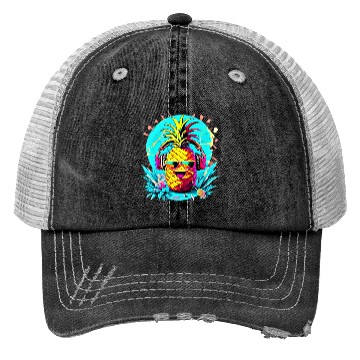 Discover Pineapple Party Vibes Trucker Hats